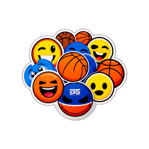 Sticker ng mga Emoji ng Basketball