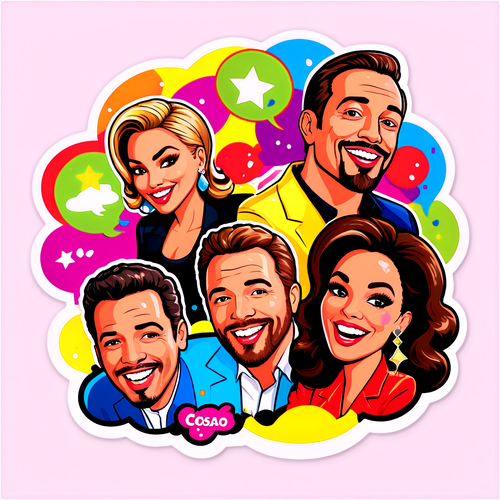 Vibrant Casa de los Famosos Sticker