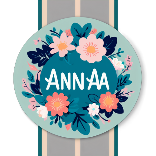 Stiker Minimalis 'Anna': Sentuhan Elegan dengan Aksen Floral yang Menawan!