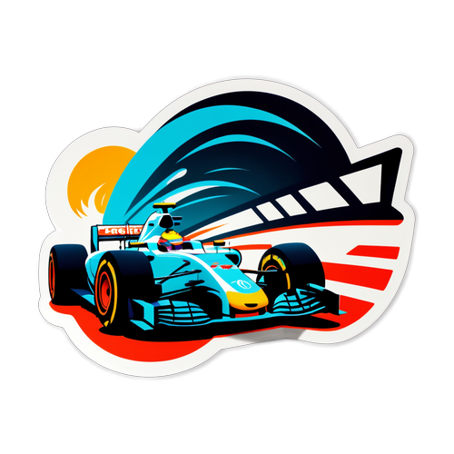 F1 Autók Gyorsaságát Tükröző Matrica