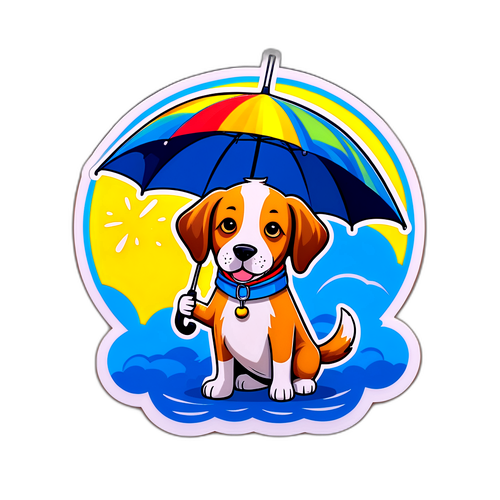 Vicces kutyás matricák az időjárásra