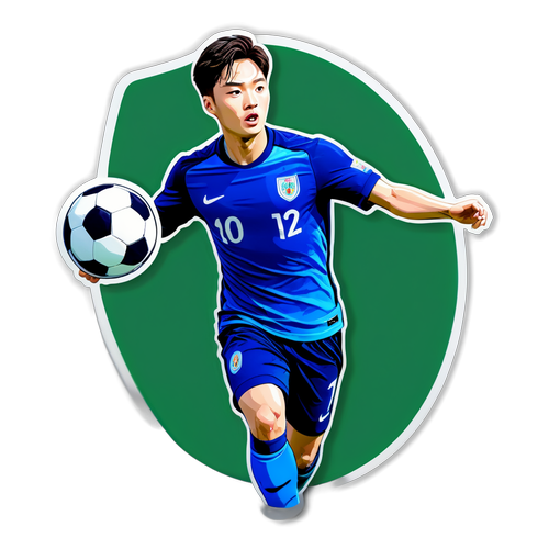 키미니의 강렬한 눈빛, 공을 차며 전진하는 축구 스타 김민재!