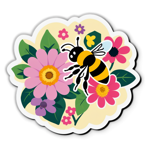Sticker Kecantikan Alam Lebah