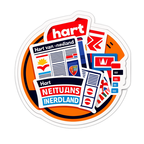 Sticker met het logo van Hart van Nederland