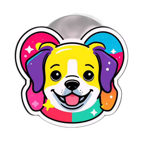 Farverig Snapchat Logo Klistermærke