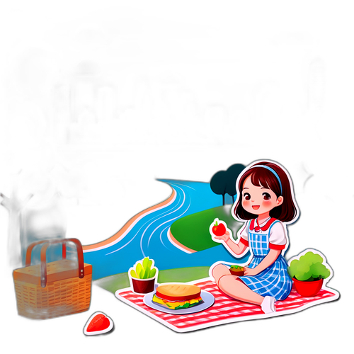 도시 스카이라인과 녹음이 어우러진 피크닉