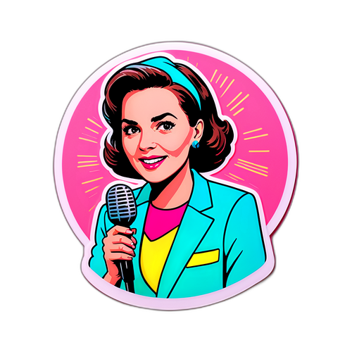 Marie Portolano avec microphone