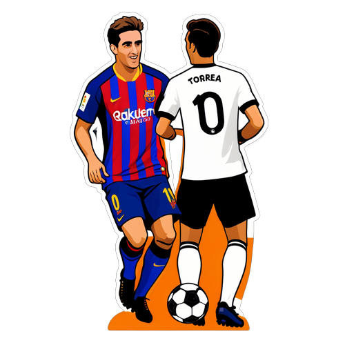 Stiker Pertandingan Dinamis Valencia vs Barcelona