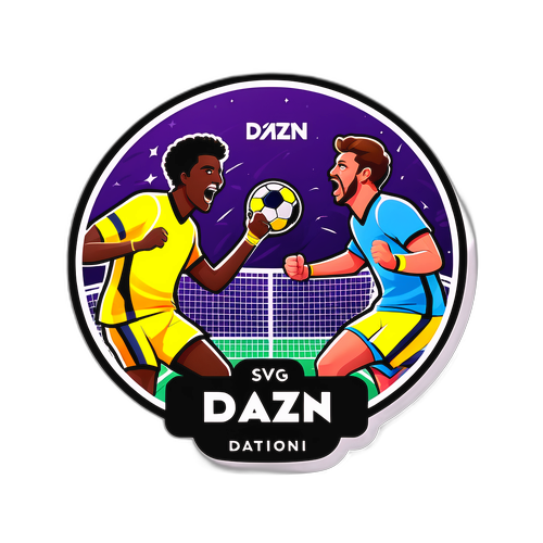 DAZN에서 경기를 보는 흥분을 담은 스티커 디자인