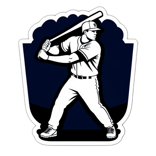 Yankees Fierce Baseball Player Sticker