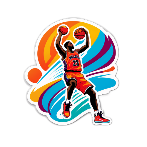 מדבקת כדורסל