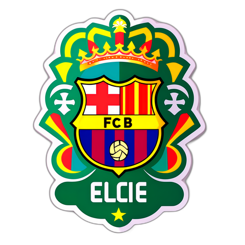 הלכת עיצוב מדבקת ספורט עם אלצ'ה וברצלונה