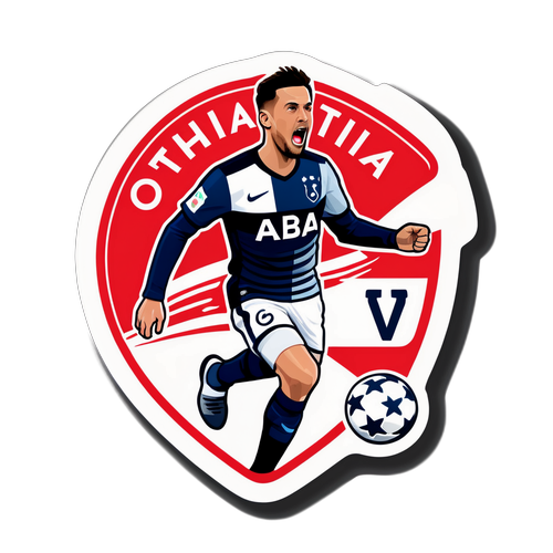 Adesiv capturând esența meciului dintre Tottenham și Slavia Praha