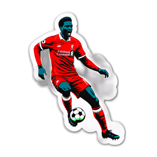 Anfield'deki Tarihi Anı Temsil Eden Futbolcu Sticker'ı