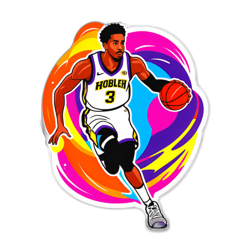 Dynamic Graphic of Basketball Player