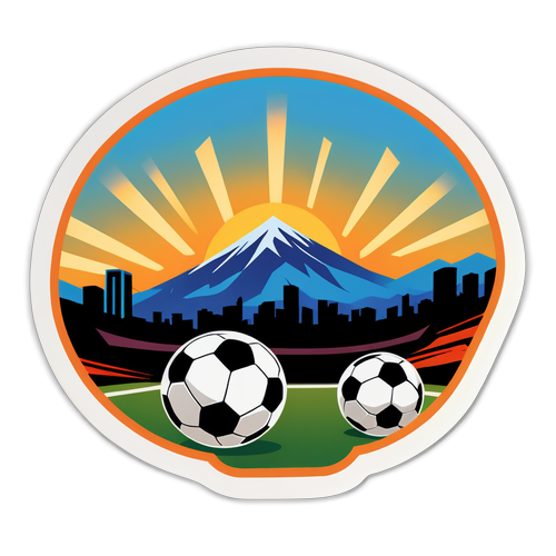 Sticker ya Burgos FC na Mandhari ya Jua