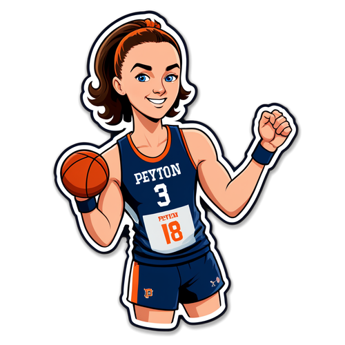 Przygotuj naklejkę przedstawiającą osiągnięcia sportowe Peyton Stearns