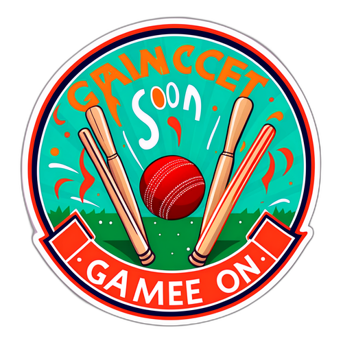 क्रिकेट के मैदान की ऊर्जा से प्रेरित sticker