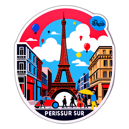 PSG Eiffeltårn med Parisisk gatekunst