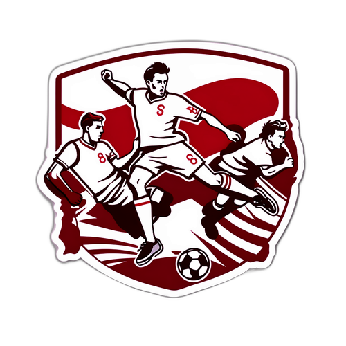 Σκίτσο της Σερβίας που παίζει ποδόσφαιρο ενάντια στη Λετονία