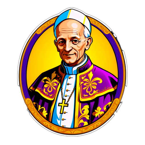 Színes matrica Leo XIII pápáról