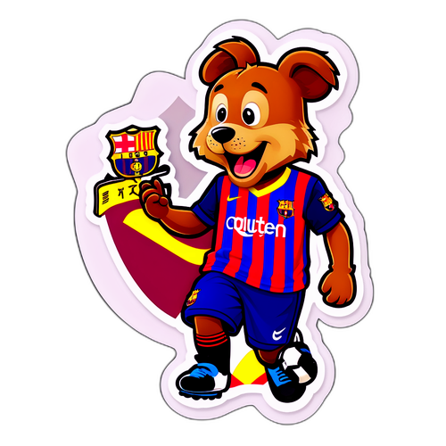 바르셀로나 축구 마스코트 스티커