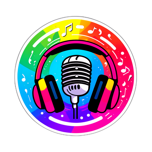 Fargerik Spotify Wrapped klistremerke