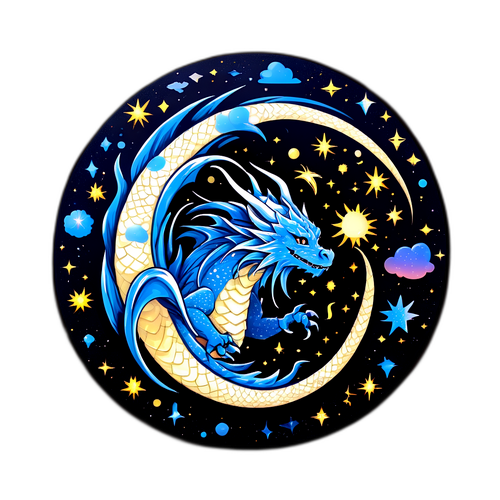 龙尾天象星空贴纸