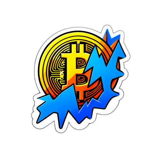 Modern Bitcoin Grafik Sticker