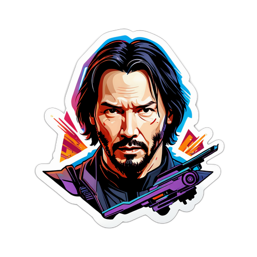 Keanu Reeves jako akční hrdina se futuristickým pozadím a kybernetickými prvky