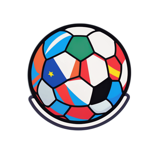 Sticker de Bola de Futebol Multicanal