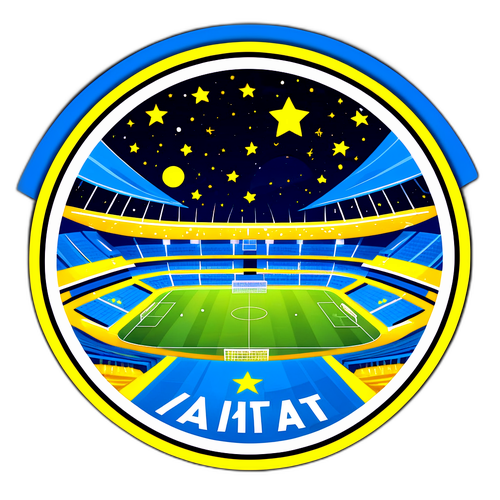 Kairat Almatys stadion under stjernehimmel