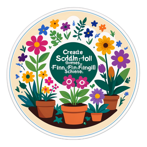 Hage-tema klistremerke for Finn Schjøll