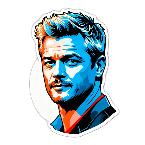 Stickers av en stilren skådespelare