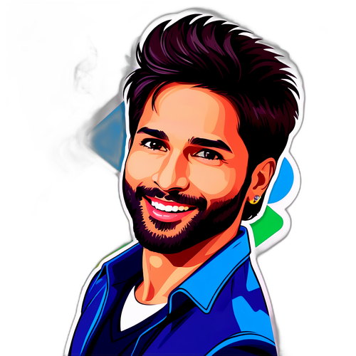 शाहिद कपूर का रंगीन स्टिकर