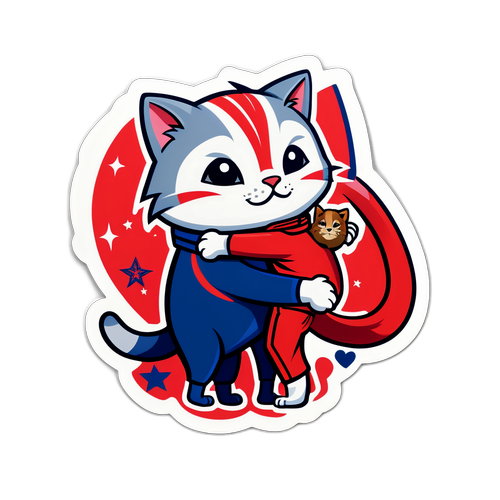 Stiker Kucing dan Anjing Memperkuat Semangat Sukan