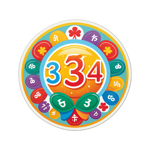 Adesivo Lotofácil 3545 com Símbolos de Sorte