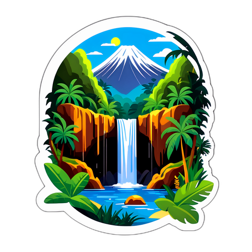 Vacker skönhet av Balis djungler och vattenfall