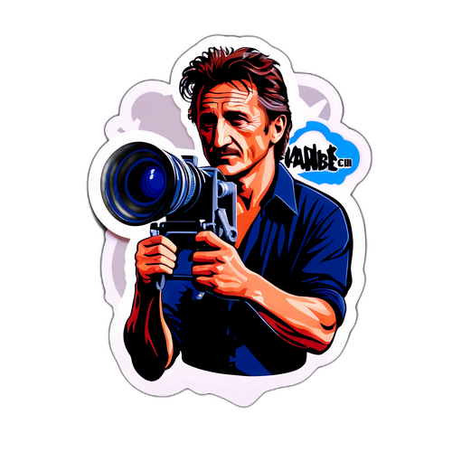 Sticker von Sean Penn im dramatischen Pose