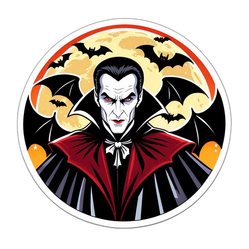 Стікери з Dracula в класичному чорному плащі