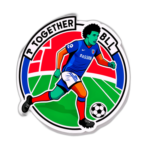 Hình dán bóng đá "Cùng nhau với đam mê"