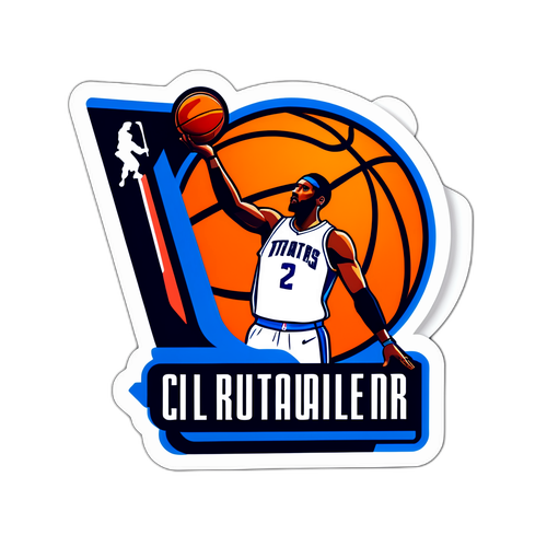 Minimalist na NBA Sticker na may Temang Basketball