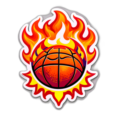 Fiery Basketball Emblem