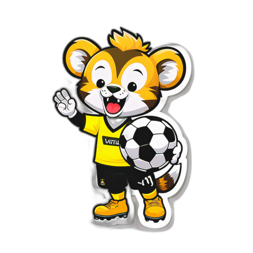Грайливий наклейка з маскотом Port Vale