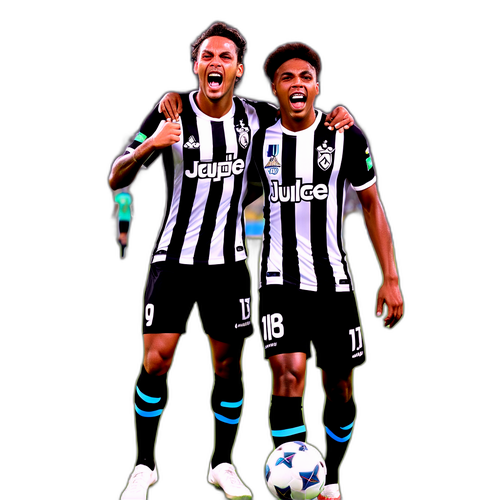 Stiker Berwarna-warni Pemain Juventude dan Botafogo