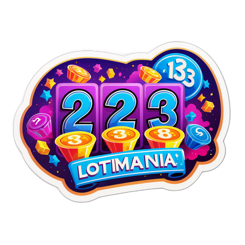 Design de adesivo com resultados emocionantes da Lotomania 2832