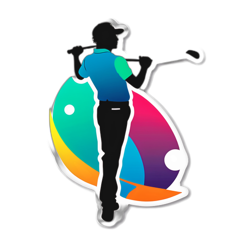 Minimalist Silhouette of Ryo Hisatsune in Vibrant Golf Colors