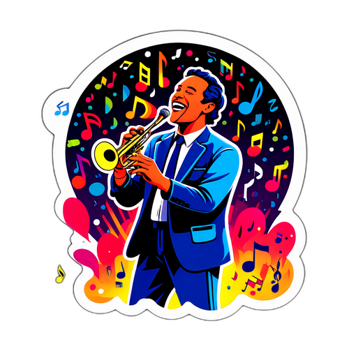 Whimsisk illustrasjon av konsertopplevelse