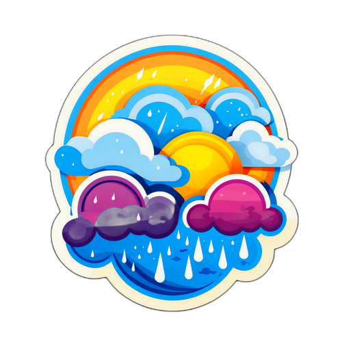 Stiker Cuaca Cerah