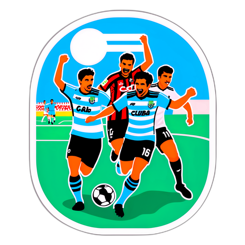 Desain Stiker Pertandingan Sepak Bola